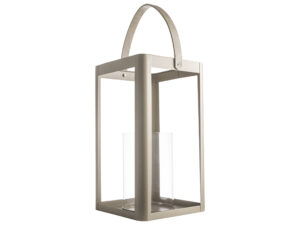 Lantaarn metaal grijs 19x19x34cm