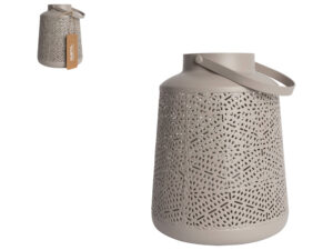 Lantaarn ø16xH10cm taupe