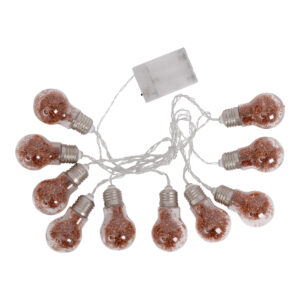 SENZA LED Glitter Bol Slinger Koper