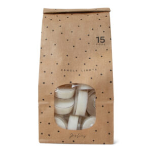 JENS Living Theelichten In Zakje Kraft /15