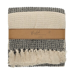 JENS Living Recycled Cotton Plaid Noa Zwart