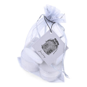 JENS Living Theelichten 4u in Organza Zak 8/ Grijs