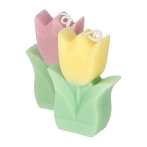JENS Living Tulp Kaarsen Geel/Paars /2