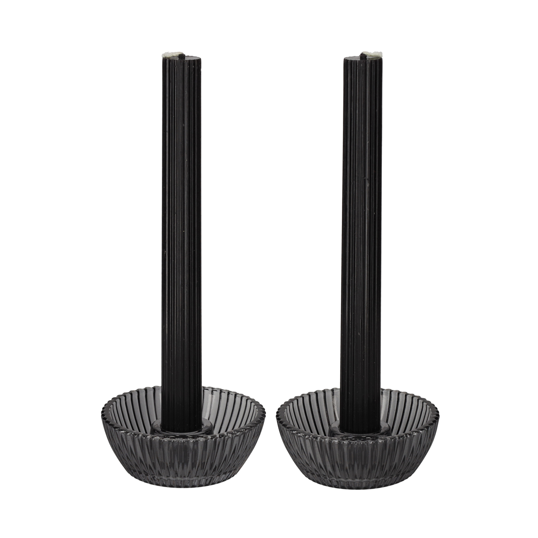 JENS Living Giftset Kandelaar + Kaars Zwart /2