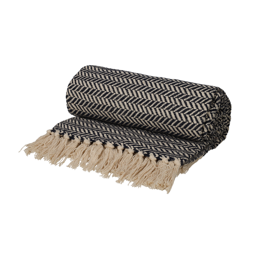 JENS Living Basic Recycled Cotton Plaid Blauw