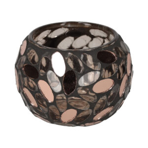 JENS Living Theelichthouder Mozaïek Koper Small