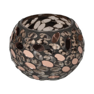 JENS Living Theelichthouder Mozaïek Koper Large