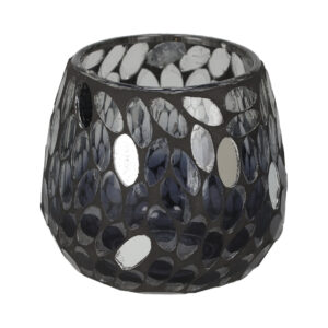 JENS Living Theelichthouder Mozaïek Zwart Small