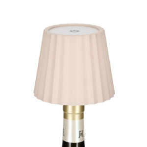 JENS Living LED Fles Lamp Ribbel Taupe