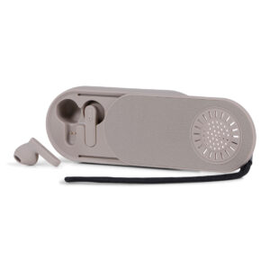 BRAINZ 2-in-1 Earbuds & Speaker Taupe
