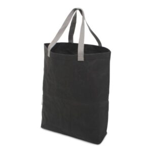 Washed Kraft Paperbag Zwart (100% EU Recycled)