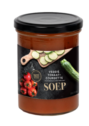Taste collection Tomaat-courgettesoep veggie in pot