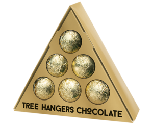 Goud Chocolade kerstballen 6 stuks