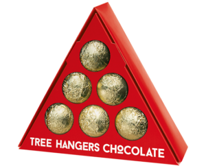 Rood Chocolade kerstballen 6 stuks