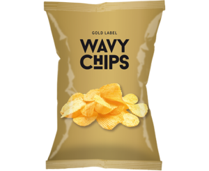 Goud Ribbelchips Zout