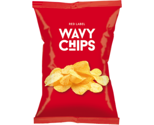 Rood Ribbelchips Zout