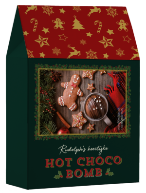 Rudolph Hot chocolate bomb marshmallows RFA spoon