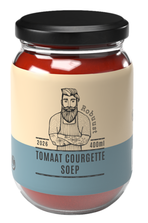 Robuust Tomaat-courgettesoep veggie in pot