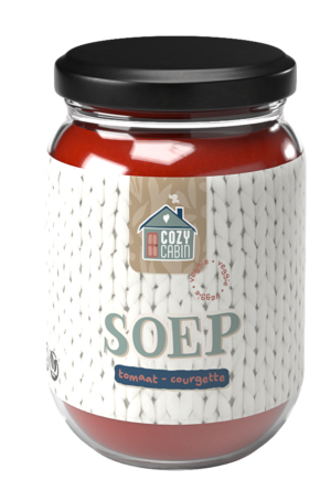 Cozy cabin Tomaat-courgettesoep veggie in pot