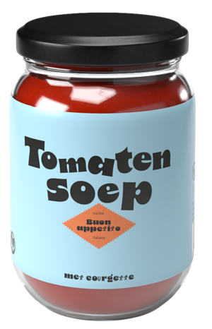 Buon appetito Tomaat-courgettesoep veggie in pot