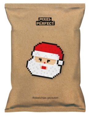 Pixel perfect Ribbelchips gezouten