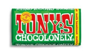 BFN-Tony Chocolonely melk hazelnoot (groen) 180 gr
