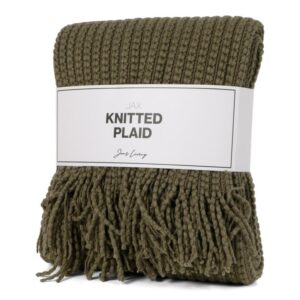 JENS Living Gebreid Plaid Jax Groen