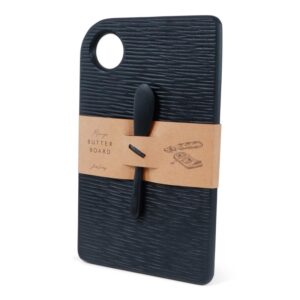 JENS Living Mango Boterbord Met Mes Zwart