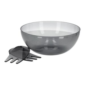 JENS Living Acryl Saladeschaal Met Bestek Smoke