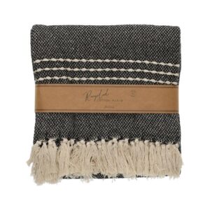JENS Living Recycled Cotton Plaid Juul Zwart