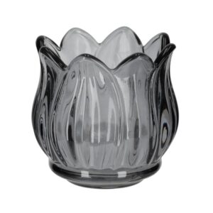 JENS Living Theelichthouder Tulp Grijs Small