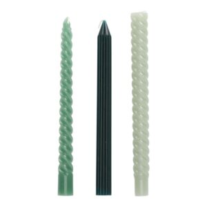 JENS Living Swirl Dinerkaarsen Groen /3