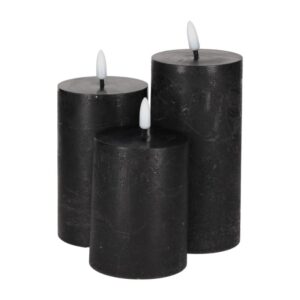 JENS Living LED Stompkaarsen Zwart /3