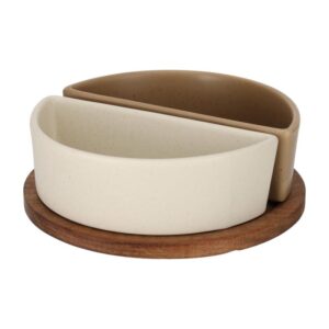 JENS Living Serveerset Faas Wit/Taupe