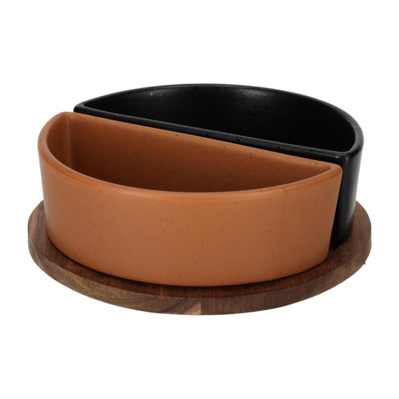 JENS Living Serveerset Faas Terra/Zwart