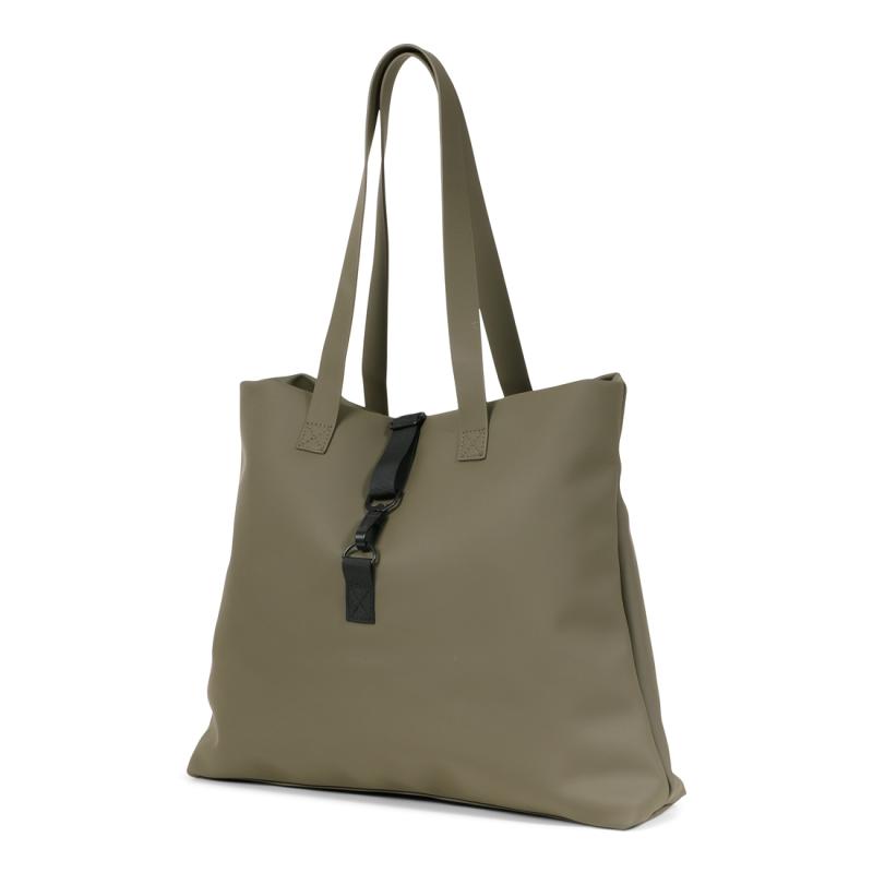 NORLÄNDER Dull PU Shopper Olijfgroen