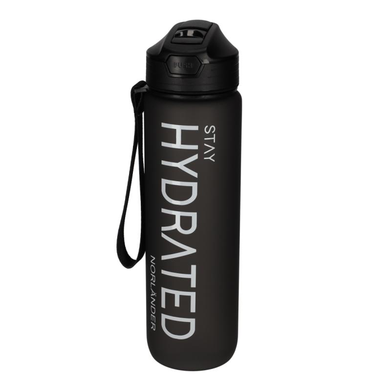 NORLÄNDER Waterfles Hydrated Zwart